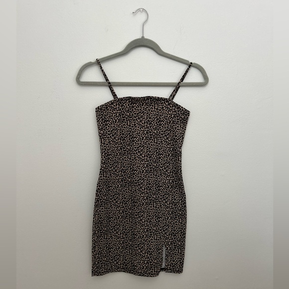 GARAGE LEOPARD PRINT BODYCON MINI DRESS - Picture 2 of 4